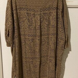 Free People Tan Crochet Swim Coverup